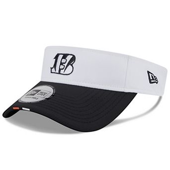 Men's New Era White/Black Cincinnati Bengals 2025 NFL Training Camp Adjustable Visor