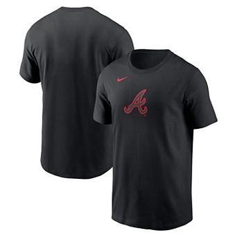 Men's Nike Black Atlanta Braves Color Pop T-Shirt