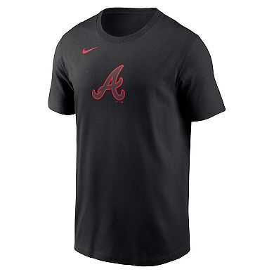 Men's Nike Black Atlanta Braves Lights Out Color Pop T-Shirt