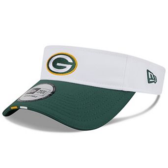 Men's New Era White/Green Green Bay Packers 2025 NFL Training Camp Adjustable Visor