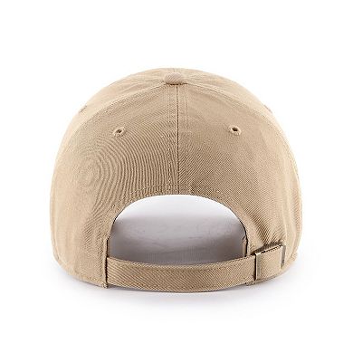 Men's '47 Khaki Indiana Pacers Primary Logo Clean Up Adjustable Hat