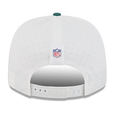 Men's New Era White/Midnight Green Philadelphia Eagles 2025 NFL Training Camp 9SEVENTY Adjustable Hat