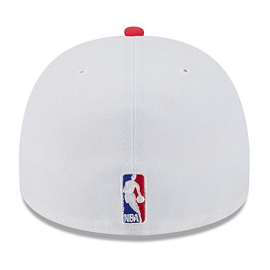 Men's New Era White/Red Atlanta Hawks 2025 NBA Draft A-Frame 59FIFTY Fitted Hat