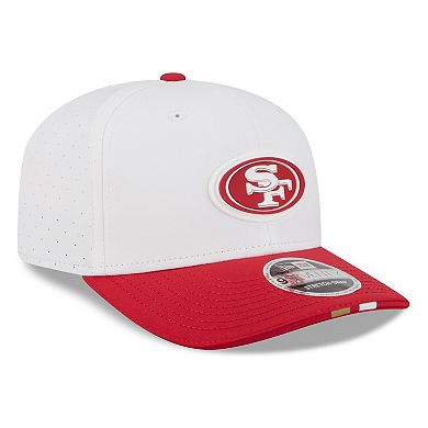 Men's New Era White/Scarlet San Francisco 49ers 2025 NFL Training Camp 9SEVENTY Adjustable Hat