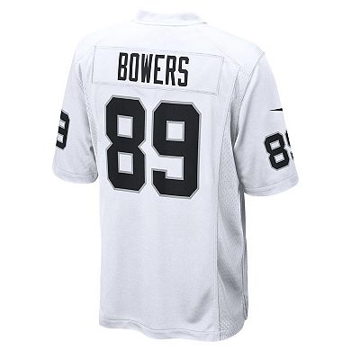 Men's Nike Brock Bowers White Las Vegas Raiders Game Jersey