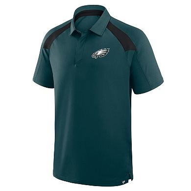 Men's Fanatics Midnight Green Philadelphia Eagles Back Around Raglan Polo