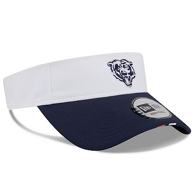 Men's New Era White/Navy Chicago Bears 2025 NFL Training Camp Adjustable Visor