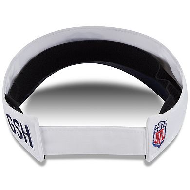 Men's New Era White/Navy Chicago Bears 2025 NFL Training Camp Adjustable Visor