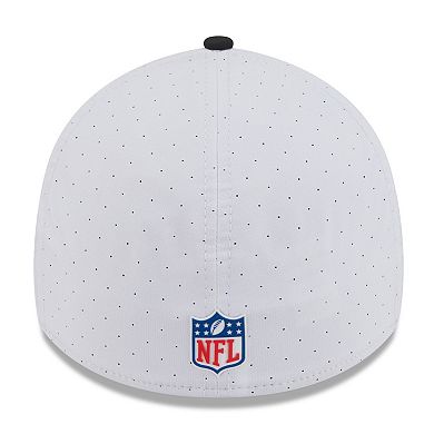Men's New Era White/Black Cincinnati Bengals 2025 NFL Training Camp 39THIRTY Flex Hat