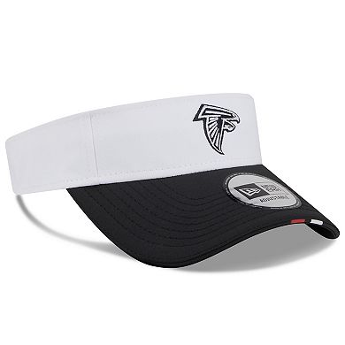 Men's New Era White/Black Atlanta Falcons 2025 NFL Training Camp Adjustable Visor