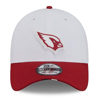 Men's New Era White/Cardinal Arizona Cardinals 2025 NFL Training Camp 39THIRTY Flex Hat