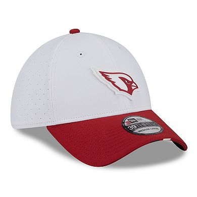 Men's New Era White/Cardinal Arizona Cardinals 2025 NFL Training Camp 39THIRTY Flex Hat