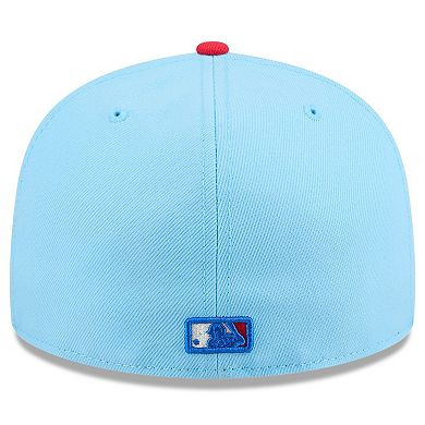 Men's New Era Light Blue/Red St. Louis Cardinals 2025 Fourth of July 59FIFTY Fitted Hat