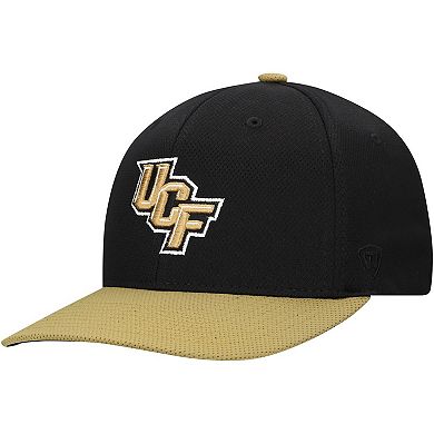 Men's Top of the World Black/Gold UCF Knights Reflex 2-Tone Flex Hat