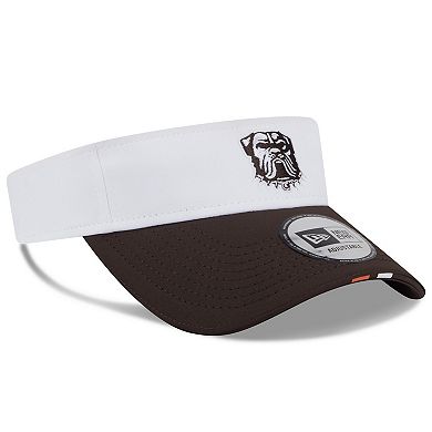 Men's New Era White/Brown Cleveland Browns 2025 NFL Training Camp Adjustable Visor