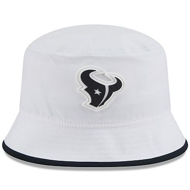 Men's New Era White Houston Texans 2025 NFL Training Camp Stretch Bucket Hat