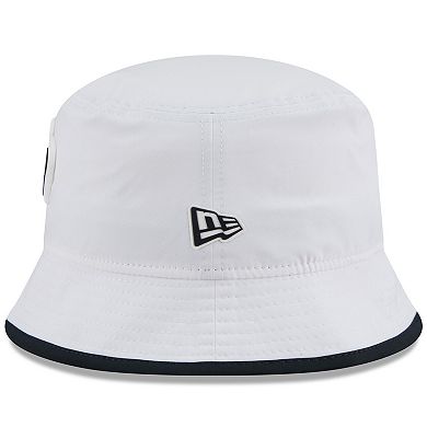 Men's New Era White Houston Texans 2025 NFL Training Camp Stretch Bucket Hat