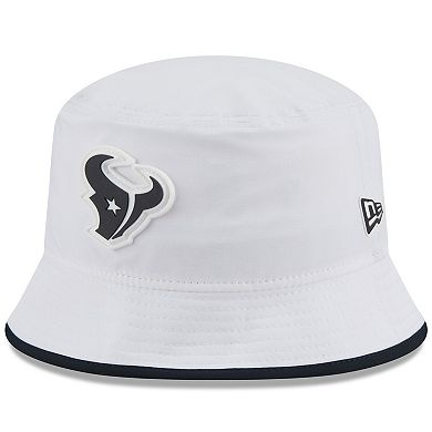 Men's New Era White Houston Texans 2025 NFL Training Camp Stretch Bucket Hat