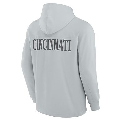 Men's Fanatics Gray Cincinnati Bengals Elements Blaze Tri-Blend Long Sleeve Hoodie T-Shirt