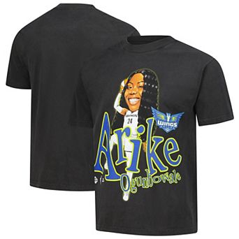 Unisex Playa Society Arike Ogunbowale Charcoal Dallas Wings Sketch T-Shirt