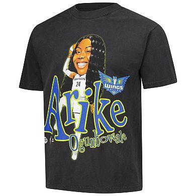 Unisex Playa Society Arike Ogunbowale Charcoal Dallas Wings Sketch T-Shirt