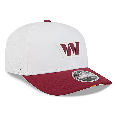 Men's New Era White/Burgundy Washington Commanders 2025 NFL Training Camp 9SEVENTY Adjustable Hat