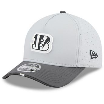 Men's New Era Gray/Graphite Cincinnati Bengals 2025 NFL Training Camp A-Frame 9FORTY Adjustable Hat