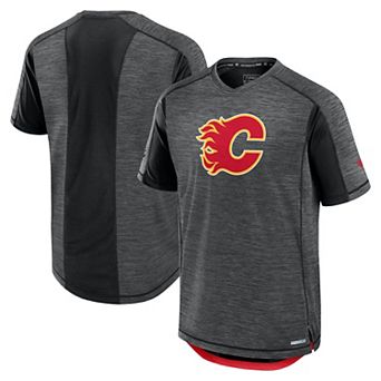 Men's Fanatics Heather Charcoal Calgary Flames Authentic Pro Rink Performance T-Shirt