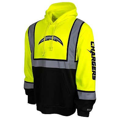 Men's Yellow Los Angeles Chargers High-Visibility Safety Hooded Sweatshirt