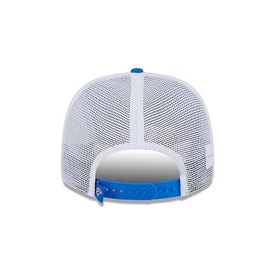 Men's New Era Blue/White Oklahoma City Thunder 9SEVENTY Stretch-Snap Trucker Hat