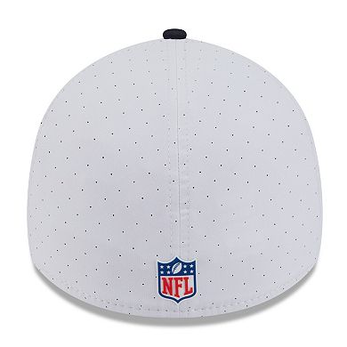 Men's New Era White/Navy Houston Texans 2025 NFL Training Camp 39THIRTY Flex Hat