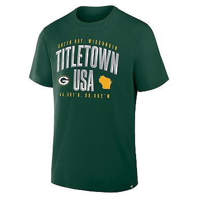 Men's Fanatics Green Green Bay Packers Hometown True Favorite T-Shirt