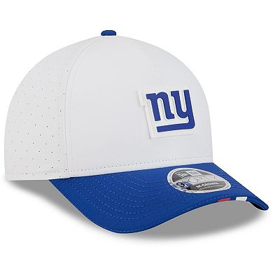 Youth New Era White/Royal New York Giants 2025 NFL Training Camp A-Frame 9FORTY Adjustable Hat