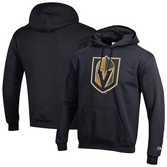 Men's Champion Black Vegas Golden Knights Primary Logo 1-Hit Pullover Hoodie
