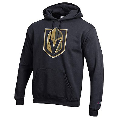 Men's Champion Black Vegas Golden Knights Primary Logo 1-Hit Pullover Hoodie