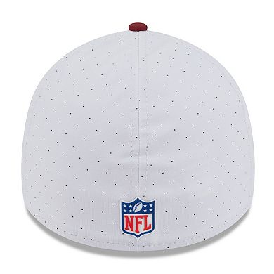 Men's New Era White/Burgundy Washington Commanders 2025 NFL Training Camp 39THIRTY Flex Hat