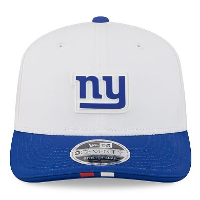 Men's New Era White/Royal New York Giants 2025 NFL Training Camp 9SEVENTY Adjustable Hat