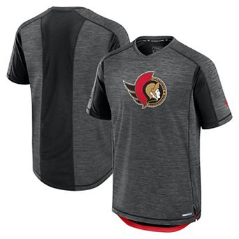 Men's Fanatics Heather Charcoal Ottawa Senators Authentic Pro Rink Performance T-Shirt
