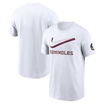 Men's Nike White Florida State Seminoles Primetime 2-Hit Swoosh T-Shirt