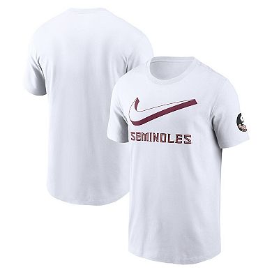 Men's Nike White Florida State Seminoles Primetime 2-Hit Swoosh T-Shirt