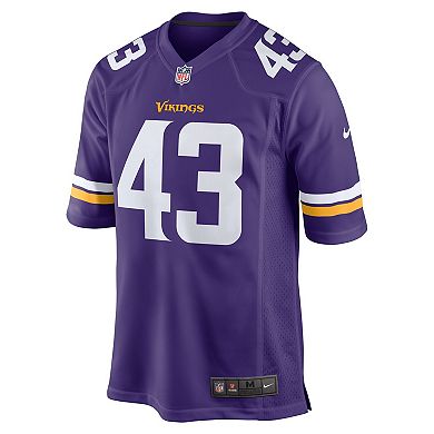 Men's Nike Andrew Van Ginkel Purple Minnesota Vikings Team Game Jersey