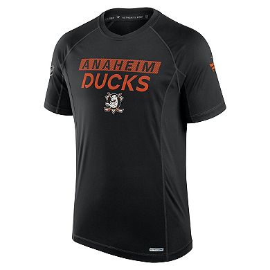 Men's Fanatics Black Anaheim Ducks Authentic Pro Rink Tech T-Shirt