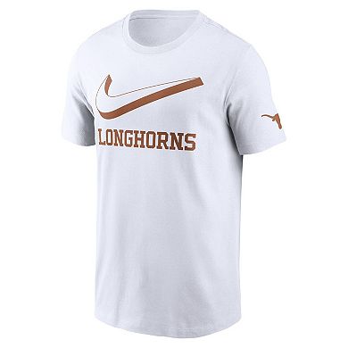 Men's Nike White Texas Longhorns Primetime 2-Hit Swoosh T-Shirt