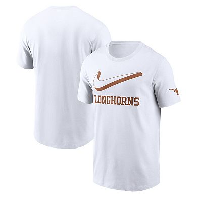 Men's Nike White Texas Longhorns Primetime 2-Hit Swoosh T-Shirt