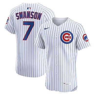 Men's Nike Dansby Swanson White Chicago Cubs Home Elite Jersey