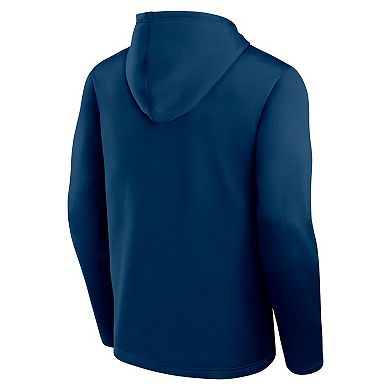 Men's Logo Athletic Navy Houston Texans Head Start Pullover Hoodie