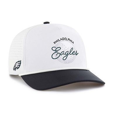 Men's '47 White/Black Philadelphia Eagles Gimmie Golf Hitch Rope Adjustable Hat