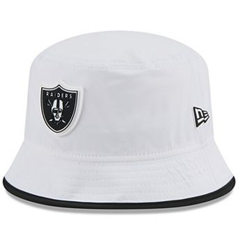 Men's New Era White Las Vegas Raiders 2025 NFL Training Camp Stretch Bucket Hat