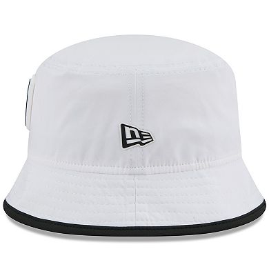 Men's New Era White Las Vegas Raiders 2025 NFL Training Camp Stretch Bucket Hat