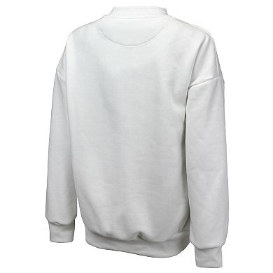 Women's Majestic Threads White Indiana Pacers Classic Tri-Blend Pullover Sweatshirt